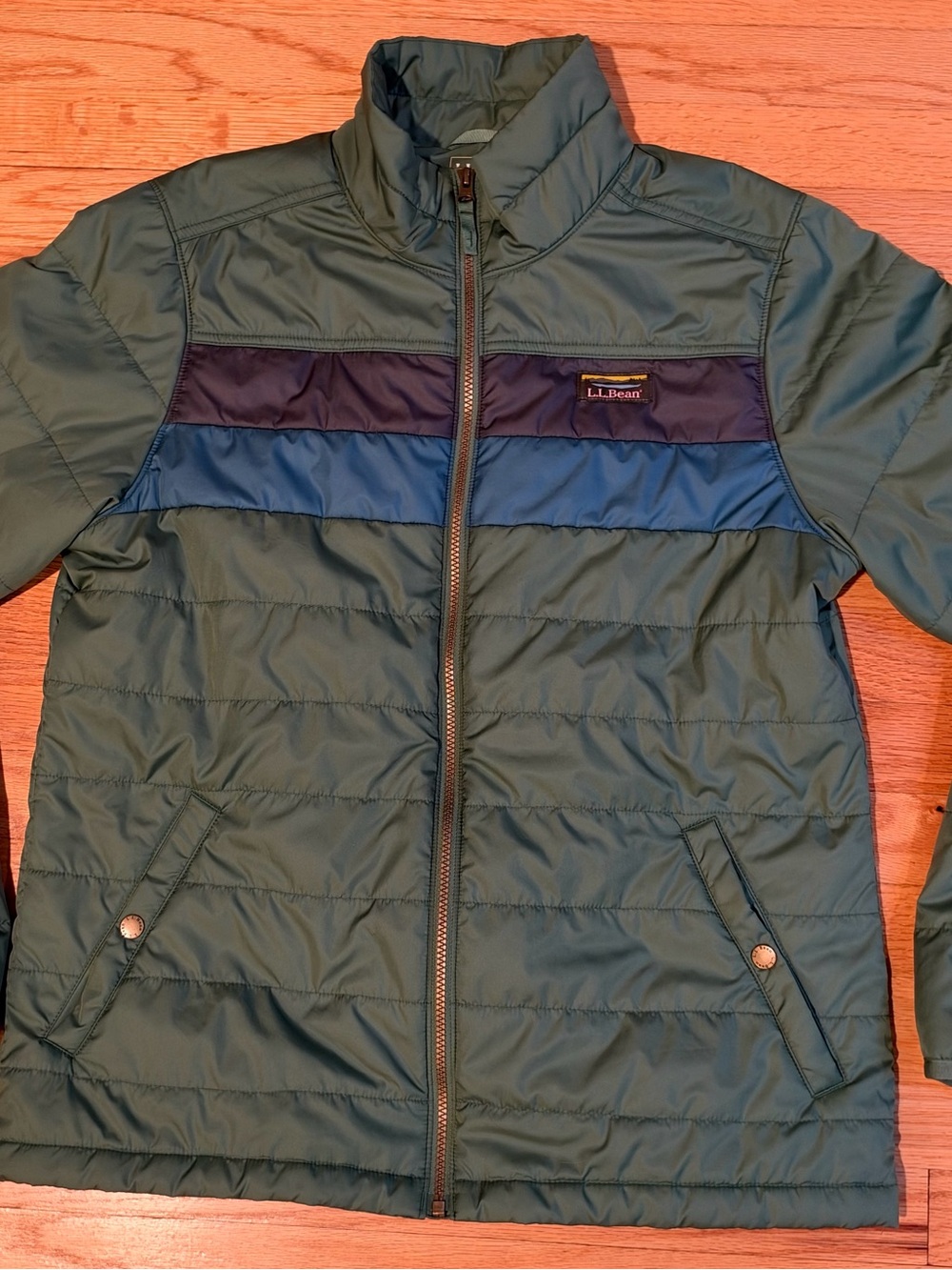 L.L. Bean Men's Mountain Classic Colorblock Puffer Jacket